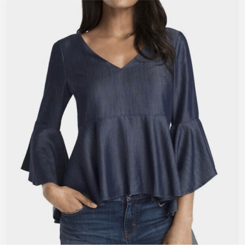 White-house-black-market Women's Blue Blouse
